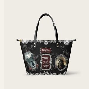 "The Dracula" Tote Bag Vegan Leather New Horror Halloween  Gothic